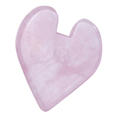 Logo Logo personnalisé Disponibled Rose Quartz en forme de cœur Gua Sha Stone pour les soins de la peau et le masseur de corps