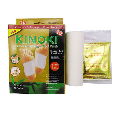 Nettoyage naturel en profondeur 10 tampons pour les pieds au gingembre et 10 feuilles adhésives pour soulager le stress