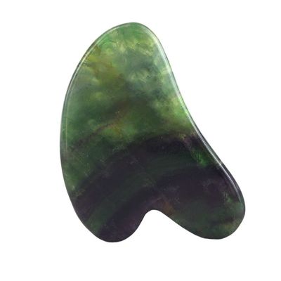 2024 Forme de cœur arc-en-ciel Fluorite Gua Sha Massage Outil de grattage pour le spa du corps