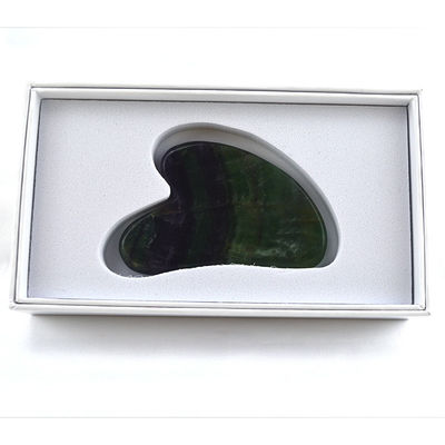 2024 Forme de cœur arc-en-ciel Fluorite Gua Sha Massage Outil de grattage pour le spa du corps