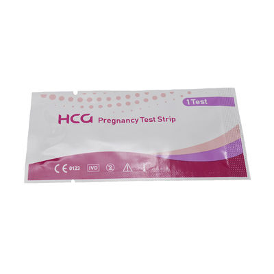 Précision de la bande de test HCG Précision de la grossesse Plus de 99% de la détection précoce de la bande intérieure Taille 80*3 mm