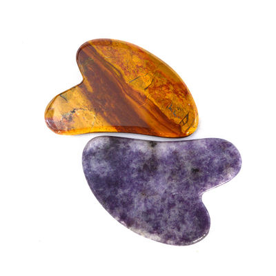 Logo personnalisé Logo disponible en forme de cœur en jade / cristal Tableau de massage Gua Sha pour les muscles du corps Soins personnels de la peau Spa facial