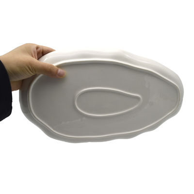 Plaque de poisson en céramique pour servir salade de fruits pâtes plat principal lave-vaisselle et micro-ondes