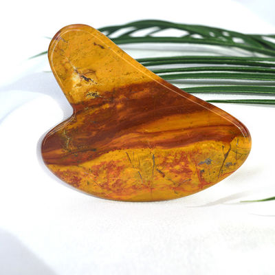Massageur facial en forme de cœur Jaspe rouge Gua Sha Outil de massage pour logo personnalisé Guasha Stone Body Self Skin Care Massage Spa