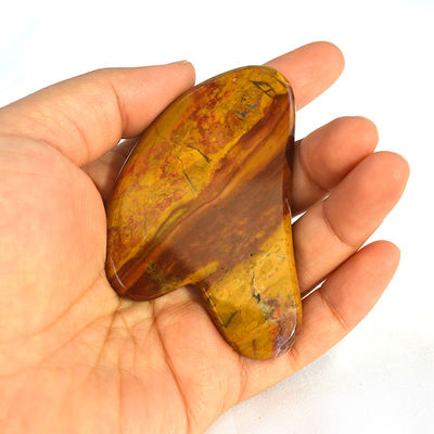 Massageur facial en forme de cœur Jaspe rouge Gua Sha Outil de massage pour logo personnalisé Guasha Stone Body Self Skin Care Massage Spa