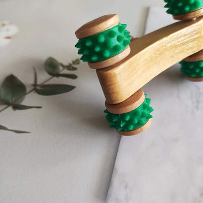 Équipement de massage corporel 2024 arrivées Naturel Eco-friendly Artisanat artisanal en bois Gua Sha Rouleau de masseur pour outils de massage