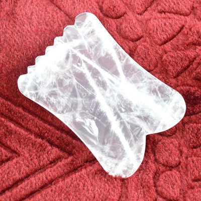 Propriétés Équipement de massage pour les muscles du corps 2024 arrivées Quartz clair Gua Sha Rock Crystal Guasha Gemstone Outil de sculpteur