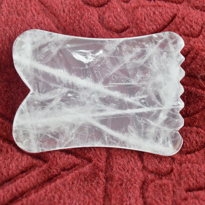 Propriétés Équipement de massage pour les muscles du corps 2024 arrivées Quartz clair Gua Sha Rock Crystal Guasha Gemstone Outil de sculpteur