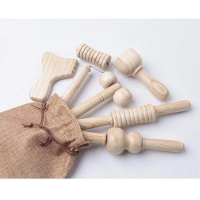 Massage musculaire Équipement de massage corporel Roller à bâton de massage en bois fait à la main pour la maison et les soins musculaires
