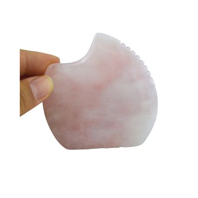 Logo personnalisé Shell Shape Rose Quartz Gua Sha Outil de massage pour le massage musculaire et le soin de la peau Spa équipement de beauté