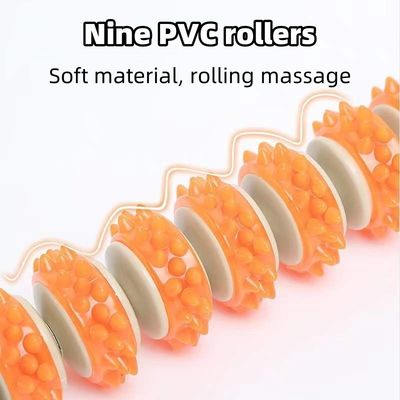 Muscles du corps Rouleau de massage anti-cellulite Perte de poids Relaxation du corps entier Massage à l'aide d'outils de massothérapie du bois Rouleau en PVC à neuf roues