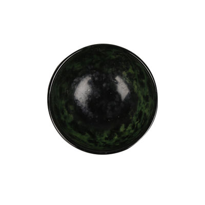 Type de gravure 100% chinois écuelle en jade naturel vert foncé écuelle en jade sculptée à la main écuelle pour l'amélioration de la décoration de la maison