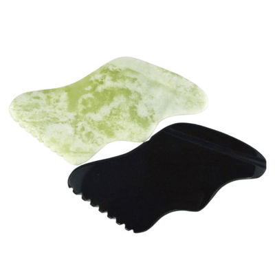 Massageur naturel de jade vert Guasha pour l' anti-vieillissement Chinois Xiuyan Jade la forme de la foudre Gua Sha grattage outil de massage