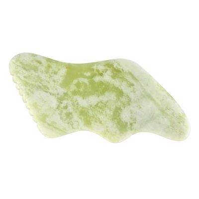 Massageur naturel de jade vert Guasha pour l' anti-vieillissement Chinois Xiuyan Jade la forme de la foudre Gua Sha grattage outil de massage