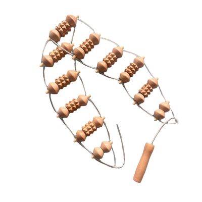 Masseur corporel 2024 arrivées Logo personnalisé et emballage Masseur à dos en bois Roller Tool Masseur en bois pour hêtre
