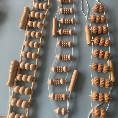 Massage corporel Outil de massage à rouleaux en bois drague Meridien Soins de santé Muscle Fascia Relax Physiothérapie pour logo personnalisé