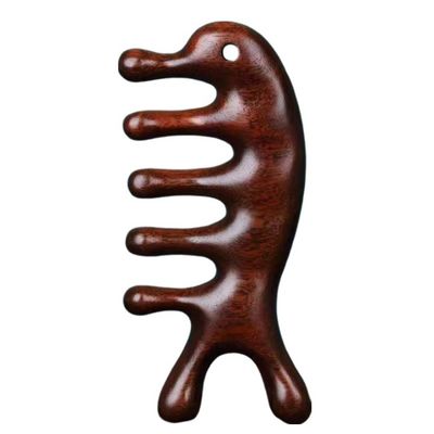 Équipement de massage de la tête 2023 bois de santal naturel Gua Sha Peigne de massage du cuir chevelu Outil de Guasha en bois pour les soins capillaires et la relaxation de la tête
