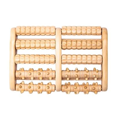 Roller de masseur de pieds en bois pour soulager le stress et la relaxation personnelle en bois brun