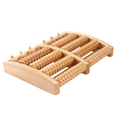 Roller de masseur de pieds en bois pour soulager le stress et la relaxation personnelle en bois brun
