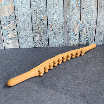 Logo personnalisé Disponibled Masseur à rouleaux en bois de Guasha Scraping Stick pour équipement de massage corporel et relaxation musculaire