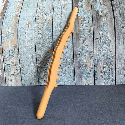 Logo personnalisé Disponibled Masseur à rouleaux en bois de Guasha Scraping Stick pour équipement de massage corporel et relaxation musculaire