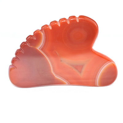 Logo personnalisé disponibled naturel Carnelian Facial Jade Guasha Outil de soin de la peau pour les besoins de l'équipement de massage du corps