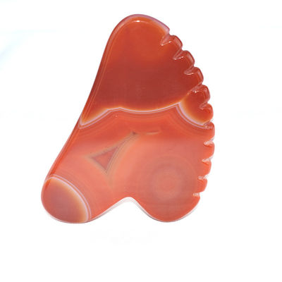 Logo personnalisé disponibled naturel Carnelian Facial Jade Guasha Outil de soin de la peau pour les besoins de l'équipement de massage du corps