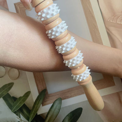Bâton de massage en bois naturel de Guasha Coupe suédoise Massageur à champignons Thérapie du bois pour le corps de Gua Sha Muscle de sculpture