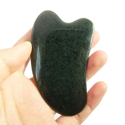 Massage du visage Nephrite naturel de pierre de jade Gua Sha Board pour le visage et le corps Soins de la peau SPA Traitement d'acupuncture