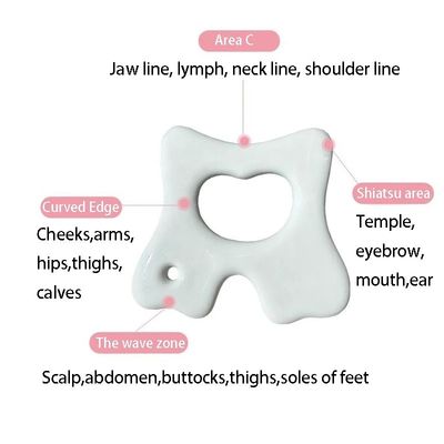 Outil de soin de la peau de beauté Facial Gua Sha Board pour massage en céramique et relaxation musculaire