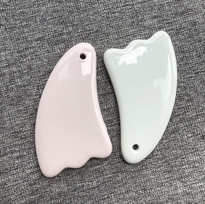 Logo personnalisé Disponibled Mini-massage Ceramique Gua Sha Outil pour le Corps Cou Visage Soins de la peau Spa Levé de beauté du visage
