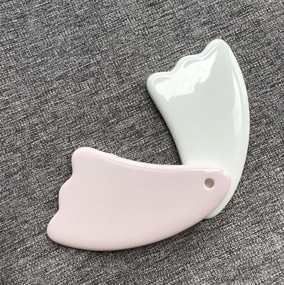 Logo personnalisé Disponibled Mini-massage Ceramique Gua Sha Outil pour le Corps Cou Visage Soins de la peau Spa Levé de beauté du visage