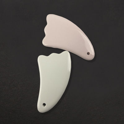 Logo personnalisé Disponibled Mini-massage Ceramique Gua Sha Outil pour le Corps Cou Visage Soins de la peau Spa Levé de beauté du visage