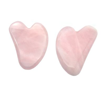 112*58 mm en forme de poisson Rose Quartz Plaque de Guasha/ Crystal Gua Sha Board pour la thérapie holistique du corps