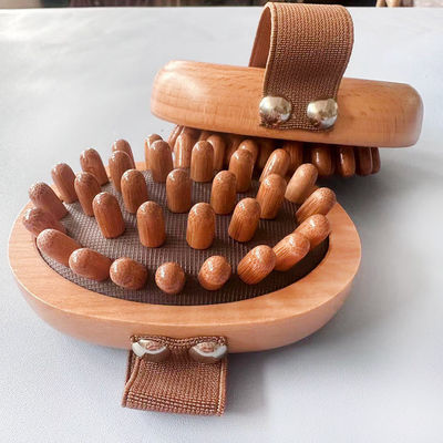 Brosses de bois de hêtre à main pour le massage domestique Dredge les méridiens et améliorez la routine de soins de la peau à la maison