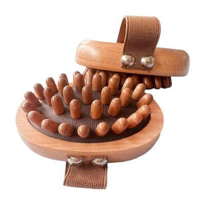Brosses de bois de hêtre à main pour le massage domestique Dredge les méridiens et améliorez la routine de soins de la peau à la maison