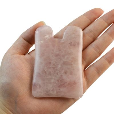 2024 arrivées rose naturel quartz rose jade gua sha massage peigne de cheveux massage guasha rasage de la tête massage du visage outil de massage