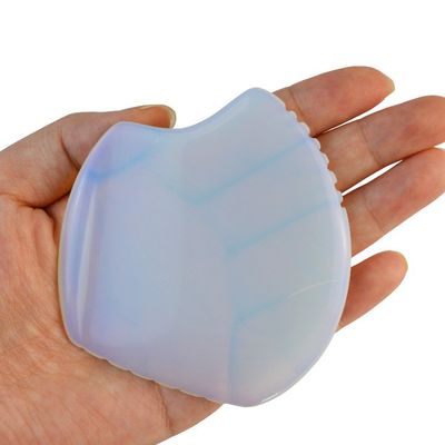 Massageur en opalite Guasha Cou soins de la peau du visage Spa lifting du visage beauté forme de coquille Opal naturel Gua Sha outil de massage du visage