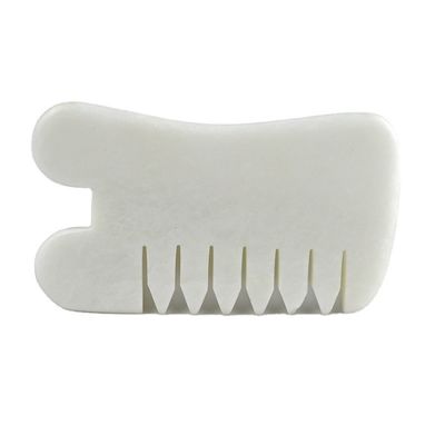 Jade Blanc Guasha Outils de pommade pour les cheveux Massage Scraping Outil de massage Gua Sha Comb Jade Pour le visage Cou Tête Et Corps