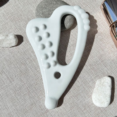 Soins de la peau Gua Sha Massage facial Guasha Outil de drainage lymphatique pour le visage et le massage du corps Plaque céramique Guasha
