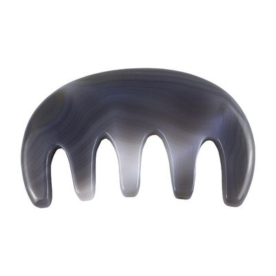 Massage du corps Agate naturel Gua Sha Crâne Massage de la tête Peigne Guasha Facial Spa Soins de la peau Salon de beauté Outil Brosse à cheveux