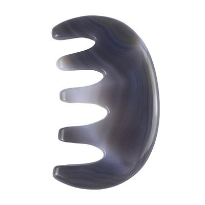 Massage du corps Agate naturel Gua Sha Crâne Massage de la tête Peigne Guasha Facial Spa Soins de la peau Salon de beauté Outil Brosse à cheveux