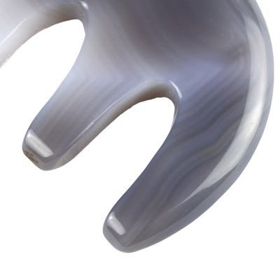Massage du corps Agate naturel Gua Sha Crâne Massage de la tête Peigne Guasha Facial Spa Soins de la peau Salon de beauté Outil Brosse à cheveux