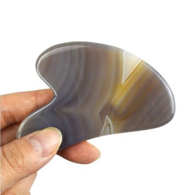 Massage du visage en forme de cœur naturel Agate Gua Sha Outil de massage pour les muscles du corps Soins personnels de la peau Spa lifting du visage Salon de beauté