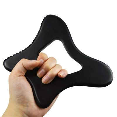 Logo personnalisé Guasha Stone Black Bian Stone Gua Sha Outil de massage pour la relaxation du corps et le soin de la peau