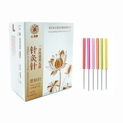 Outils de massage 100 PCS Moins de douleur Colorier manche en plastique Aiguilles d' acupotomie Petit couteau Aiguille pour logo personnalisé disponible