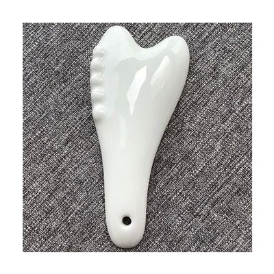 Outil de massage Gua Sha en céramique blanche pour l'acupression