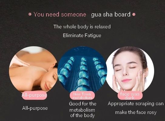 110*50mm Outil de Guasha en céramique pour les soins du corps Tableau de massage facial Gua Sha pour réduire les douleurs à la tête, au cou et au dos