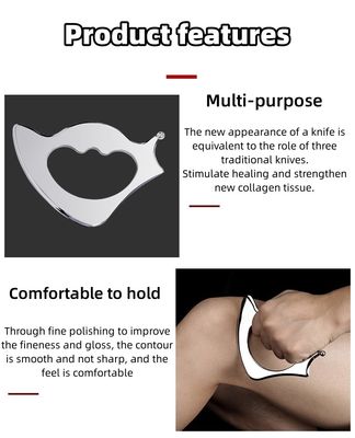 Massageur de tissus profonds Guasha Fascia récupération en acier inoxydable IAS TM outils de massage thérapeutique avec logo personnalisé disponible