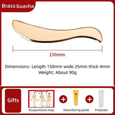 Massage corporel Kit d'outils Gua Sha Plaque en laiton de grattage Massage en forme de planche concave pour le cou et les jambes